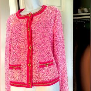 Lilly Pulitzer sz XL- fits like a M. Pink sweater.
